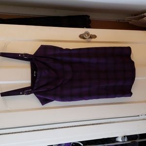 Hot Topic Purple Plaid Dress Size 16
